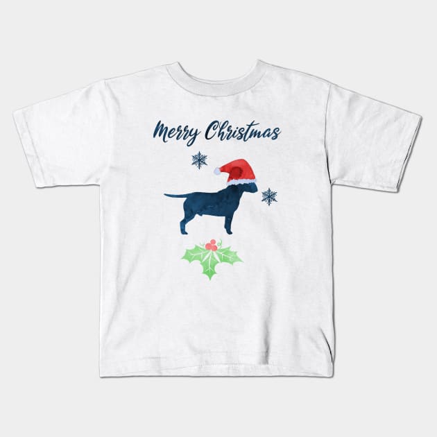 American Pit Bull Terrier - Christmas Kids T-Shirt by TheJollyMarten